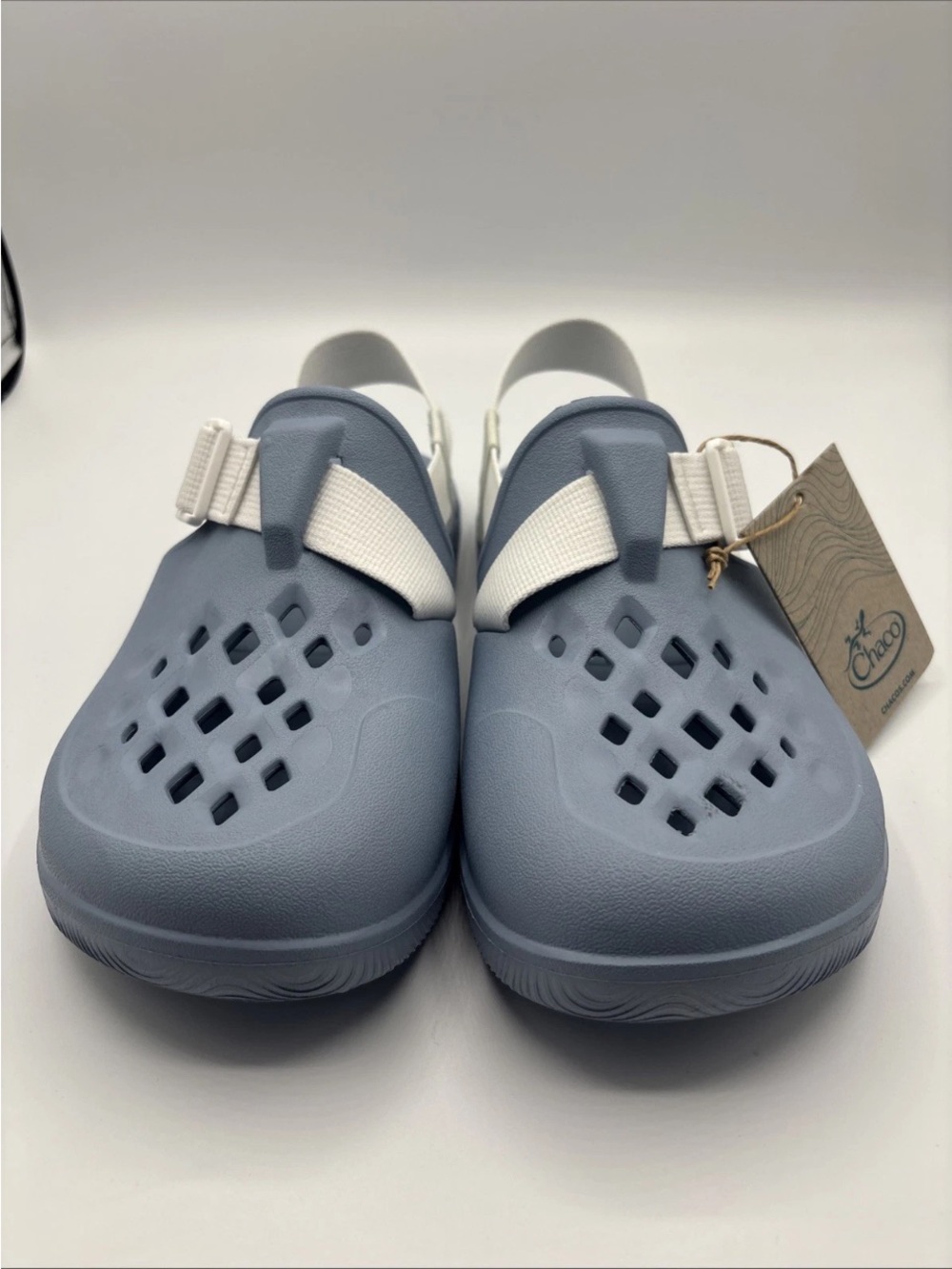 Chaco Women's Blue and White Clog Mules